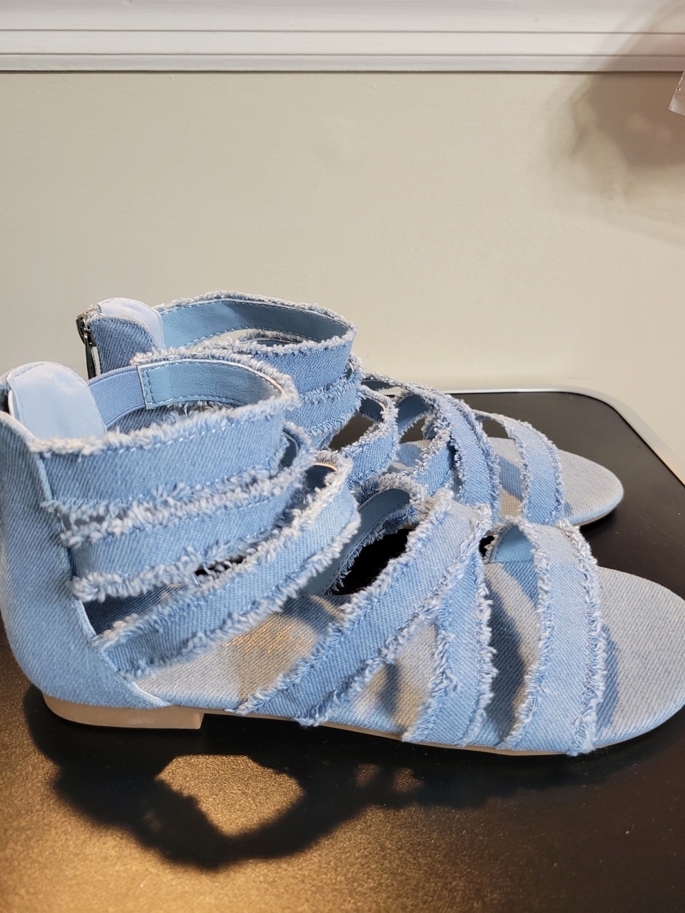 Cape Robbin Denim Blue Strappy Sandal